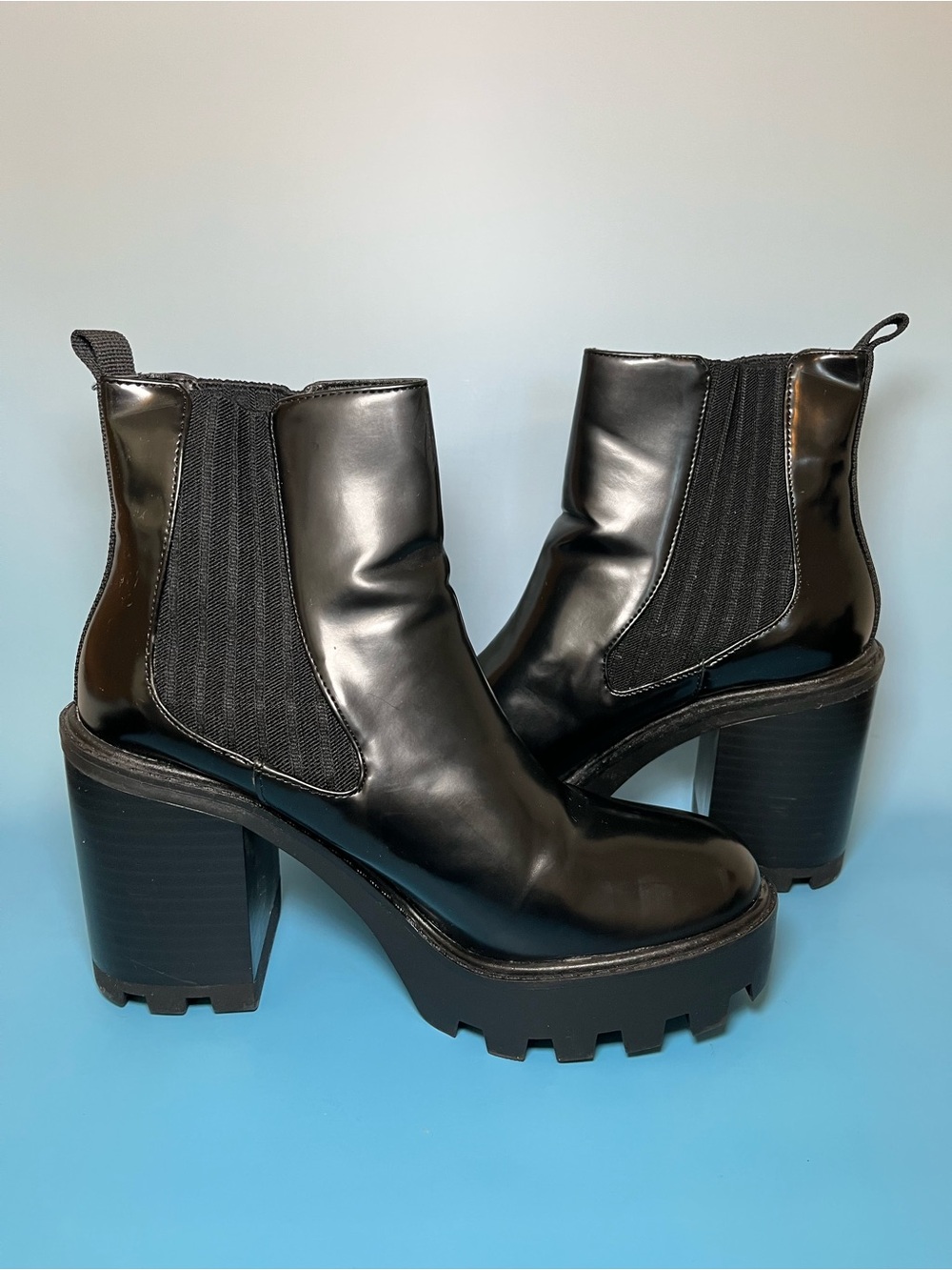Womens Black Heeled Boots Zara - Size 39